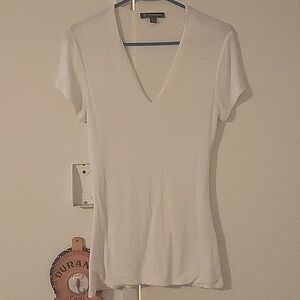 Women's White INC T-shirt size Large